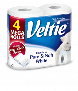 Veltie Bath Tissue Doublerolls 4rolls 300sh+ FSC (pure white or camomile)